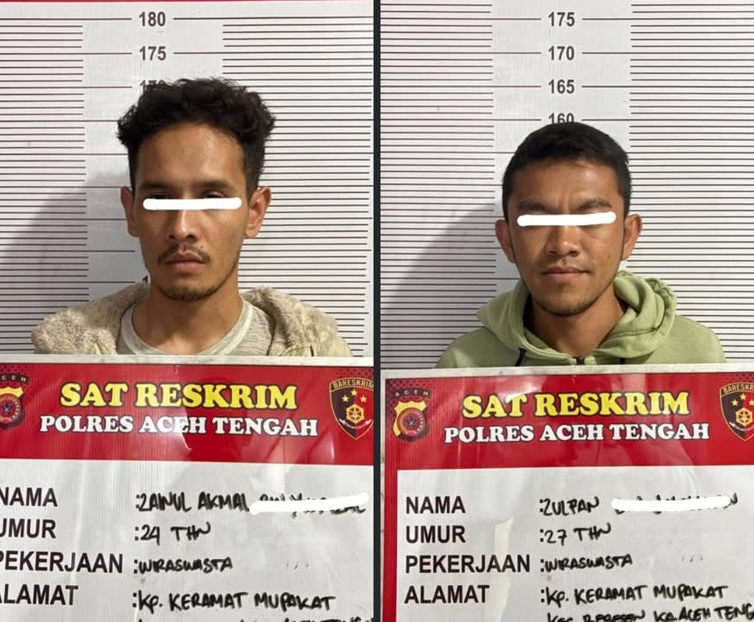 Tidak Butuh Waktu Lama, Satreskrim Polres Aceh Tengah Ringkus Dua Pelaku Pencurian di Lemah Burbana