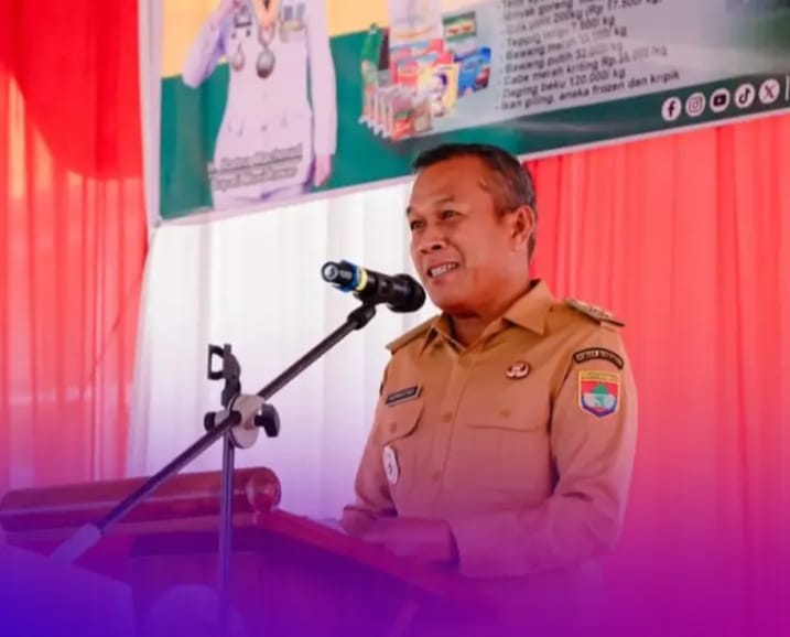 Wakil bupati Musi Rawas H. Suprayitno Hadiri, Operasi pasar Murah Bertepatan di halaman kantor kejaksaan Negeri Musi Rawas