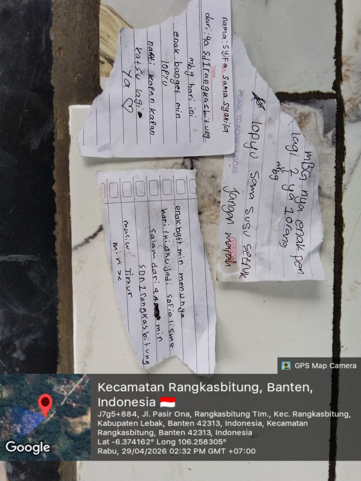 Mendapat Surat Cinta atas Makanan yang Layak dari Siswa, Forwatu Banten: Dapur SPPG Cibungur Pasir patut dijadikan Contoh