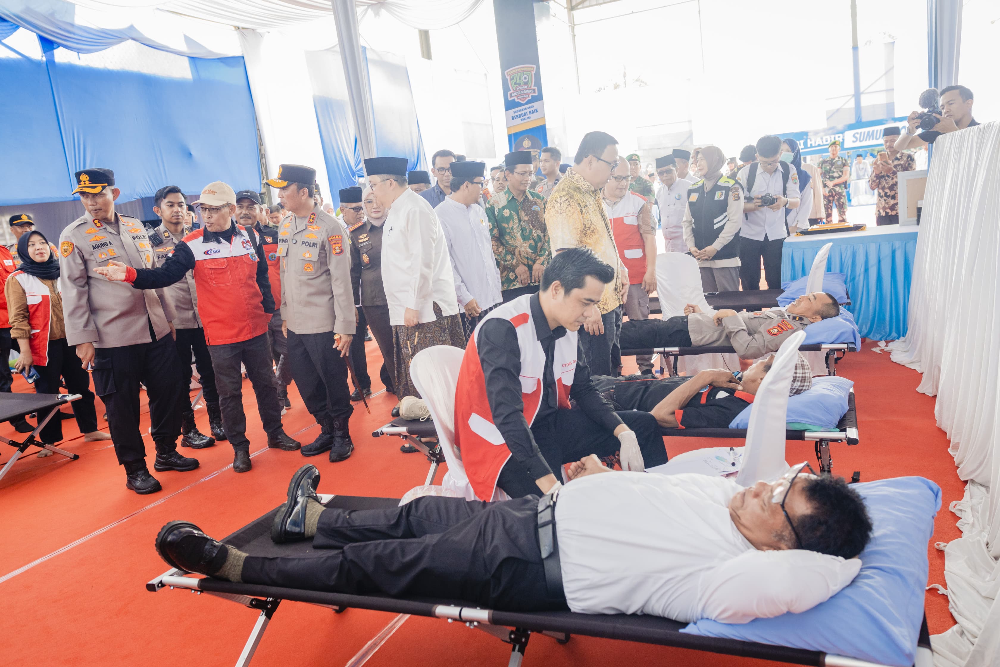 Ketua KSBSI dan Kapolda Sumsel Apresiasi Buruh di Musi Rawas Ikut Donor Darah
