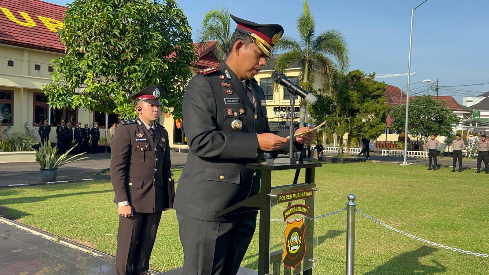 Jadi Inspektur upacara Hari Lahir Pancasila, Kapolres Musi Rawas : Jaga Keutuhan Bangsa Indonesia