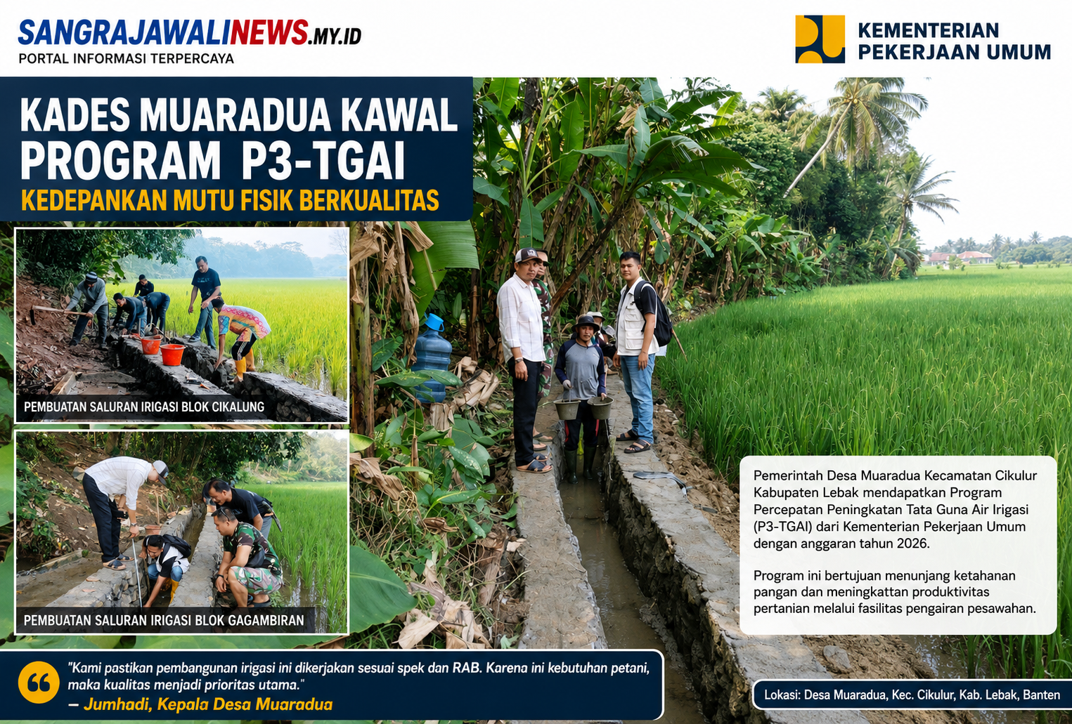 Kades Muaradua Kawal Program P3-TGAI Kedepankan Mutu Fisik Berkualitas Kades Muaradua Kawal Program P3-TGAI Kedepankan Mutu Fisik Berkualitas