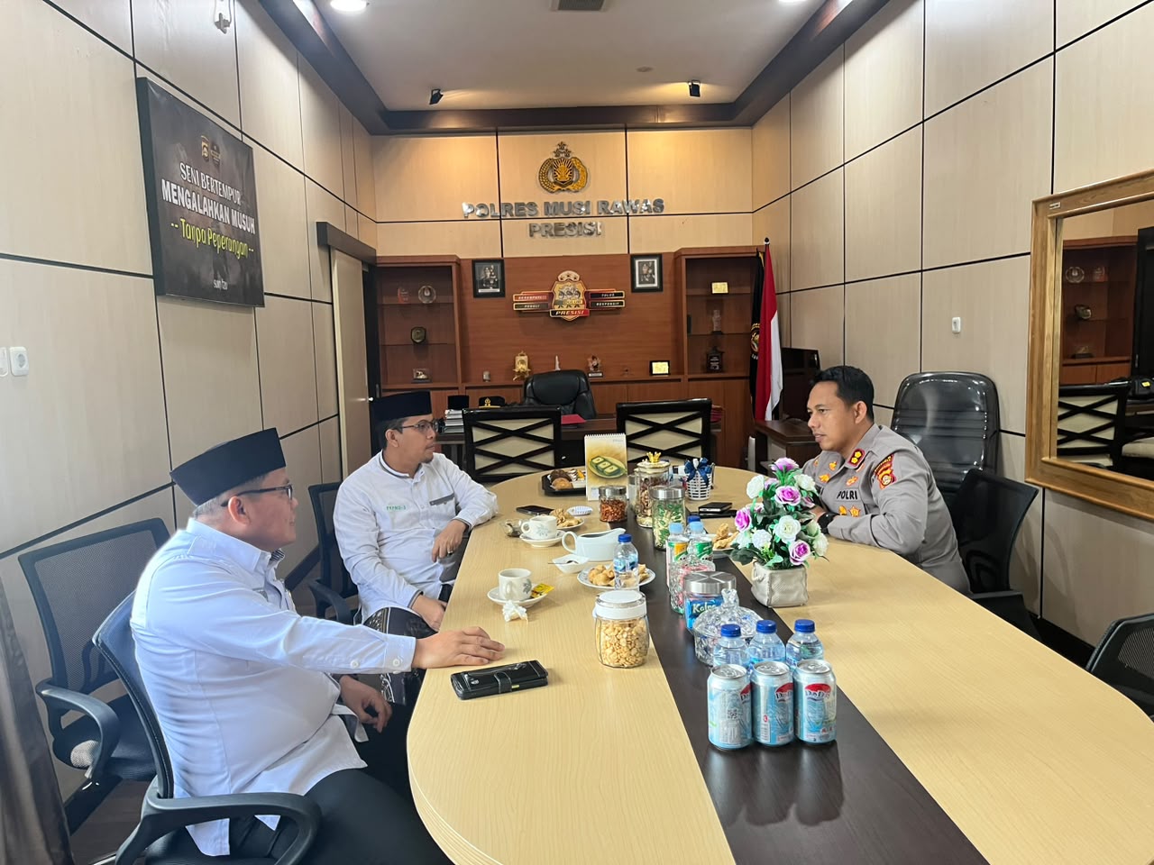 Kapolres Musi Rawas Terima Silaturahmi Kepala Kemenag dan Ketua PCNU, Perkuat Sinergi Menjaga Kamtibmas