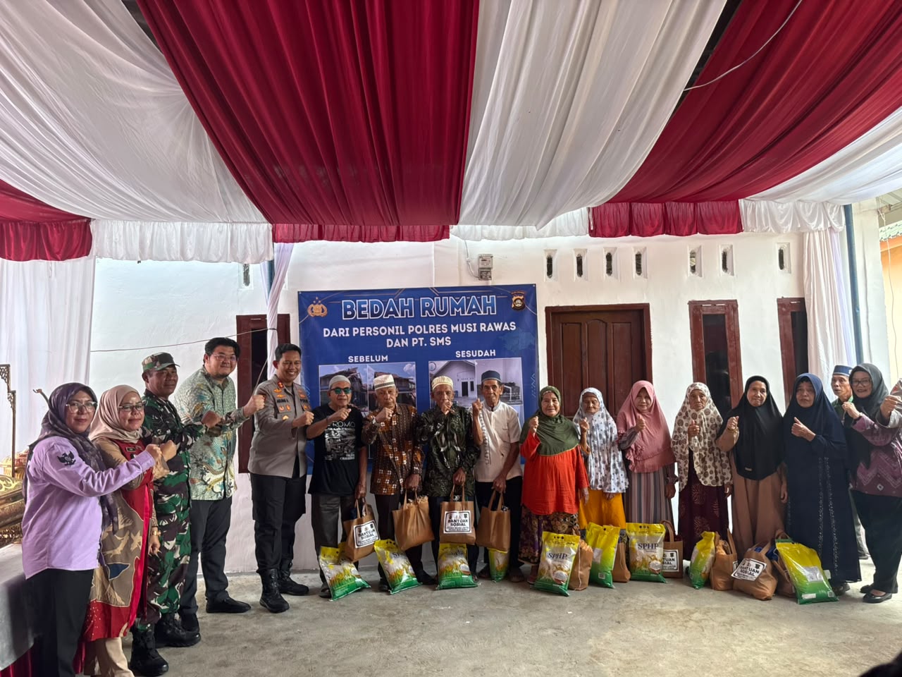 Sinergitas Tanpa Batas: Polres Musi Rawas Bersama PT SMS Wujudkan Mimpi Warga Lewat Penyerahan Kunci Bedah Rumah Ke-15