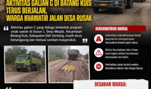 Diduga Berkedok Program Cetak Sawah, Aktivitas Galian C di Batang Kuis Terus Berjalan, Warga Khawatir Jalan Desa Rusak Diduga Berkedok Program Cetak Sawah, Aktivitas Galian C di Batang Kuis Terus Berjalan, Warga Khawatir Jalan Desa Rusak