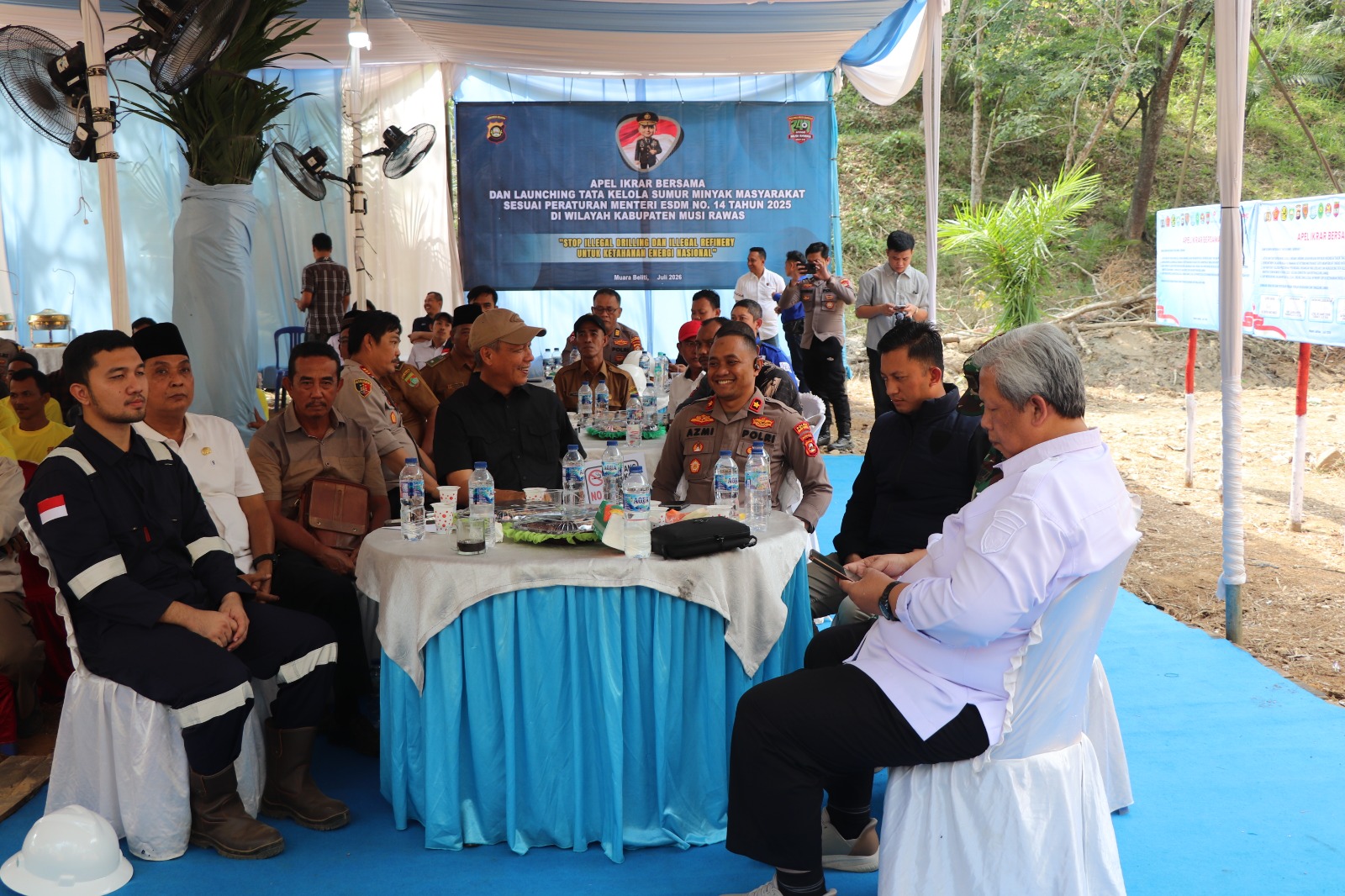 Dukung Legalisasi Sumur Minyak Masyarakat, Polres Musi Rawas Gelar Launching dan Ikrar Bersama di Muara Lakitan
