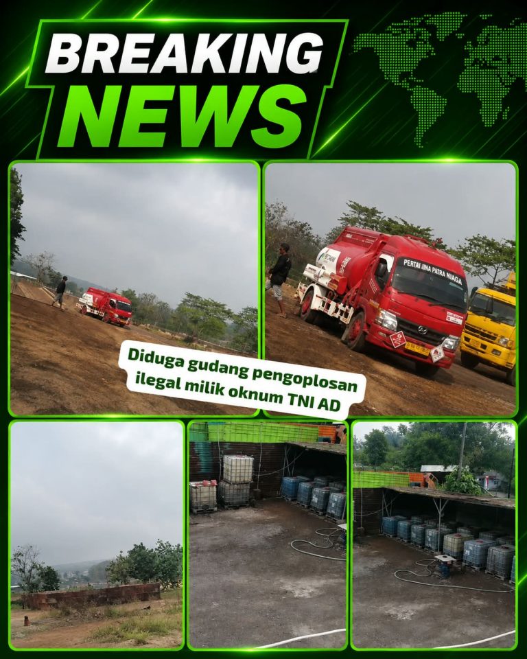 Diduga Gudang BBM Ilegal Milik Oknum TNI AD Inisial AN, Bebas Beraktivitas Terlihat Tanki Merah Putih Keluar Masuk, Serta Terlihat Puluhan Tekmon Kapasitas 100 Liter
