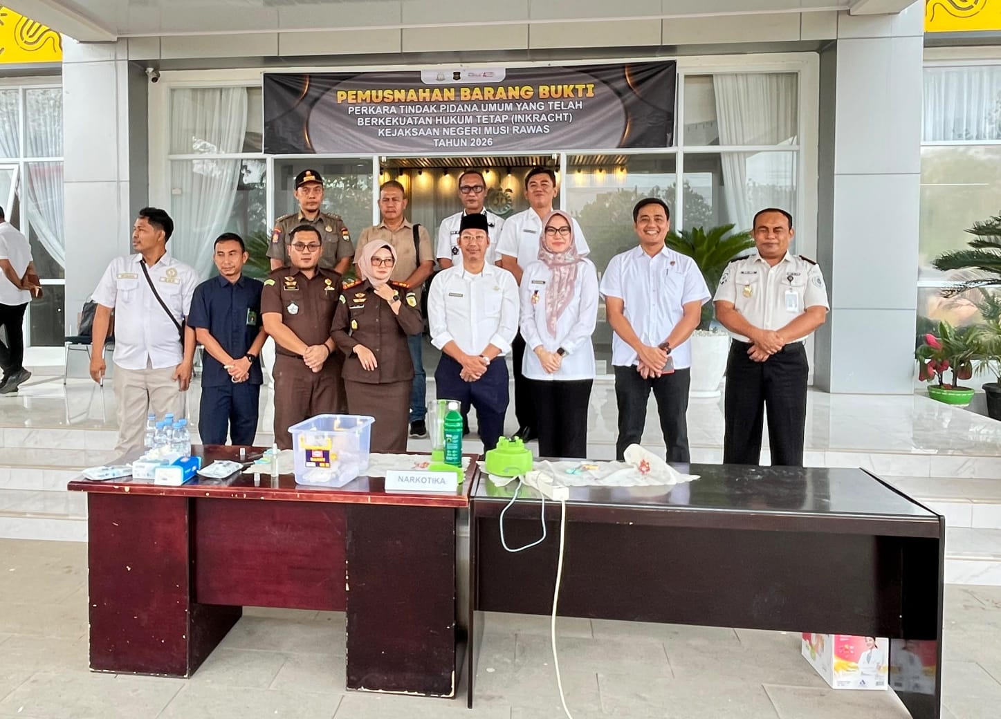 Lapas Narkotika Muara Beliti Kegiatan Pemusnahan Barang Bukti di Kejari Musi Rawas