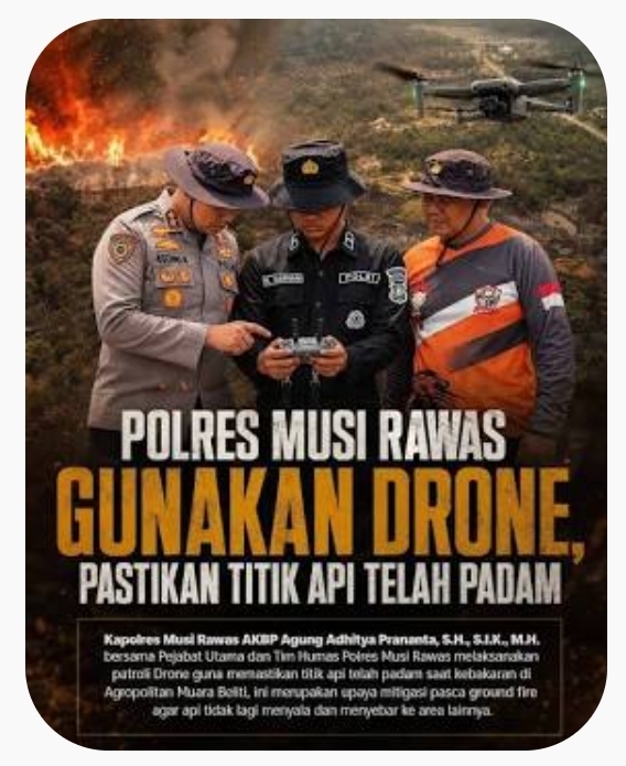 Antisipasi Karhutla Akhir Pekan, Wakapolres Musi Rawas Minta Jajaran Intensifkan Patroli dan Pengawasan Drone Antisipasi Karhutla Akhir Pekan, Wakapolres Musi Rawas Minta Jajaran Intensifkan Patroli dan Pengawasan Drone